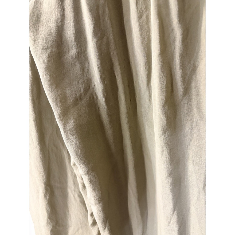Vintage Emma James 100% Silk Olive Green Pull On Wide Leg Pants Women's 12 - Picture 5 of 7